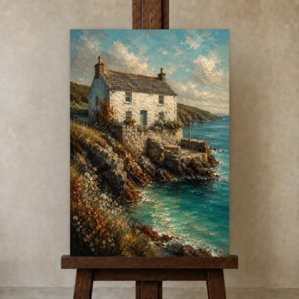 Premium Wall Art Dikey Html Edition – CP-UK-CC-V-001 displayed on a studio easel