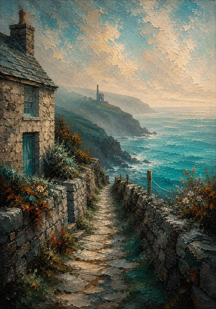 Cornish Threshold Cornwall Wall Art Cornish Tide Art Print