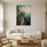 Premium Wall Art Dikey Html Edition – CP-UK-CC-V-002 styled in a refined neutral interior