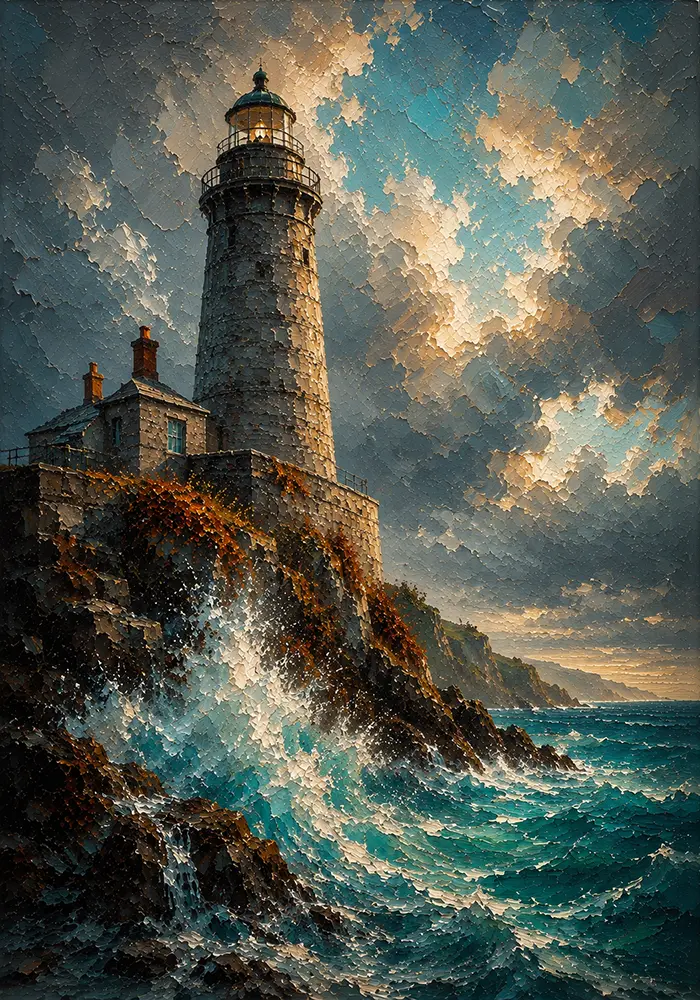 Cornish Spire Cornwall Wall Art Cornish Tide Art Print