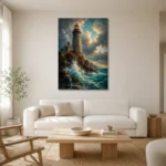 Premium Wall Art Dikey Html Edition – CP-UK-CC-V-003 styled in a refined neutral interior
