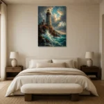 Premium Wall Art Dikey Html Edition – CP-UK-CC-V-003 showcased in an elegant minimalist interior
