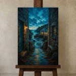 Premium Wall Art Dikey Html Edition – CP-UK-CC-V-004 displayed on a studio easel