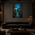 Premium Wall Art Dikey Html Edition – CP-UK-CC-V-004 shown in a warm modern interior