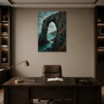Premium Wall Art Dikey Html Edition – CP-UK-CC-V-005 displayed in a contemporary gallery-inspired room