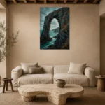 Premium Wall Art Dikey Html Edition – CP-UK-CC-V-005 presented in a sophisticated home setting