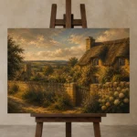 Premium Wall Art Yatay Html Edition – CP-UK-CP-H-001 displayed on a studio easel
