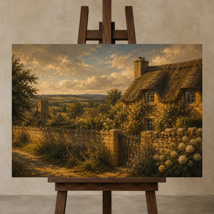 Premium Wall Art Yatay Html Edition – CP-UK-CP-H-001 displayed on a studio easel