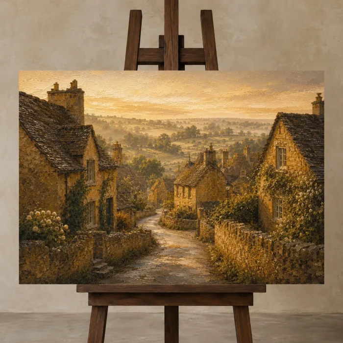 Premium Wall Art Yatay Html Edition – CP-UK-CP-H-002 displayed on a studio easel