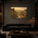 Premium Wall Art Yatay Html Edition – CP-UK-CP-H-002 shown in a warm modern interior