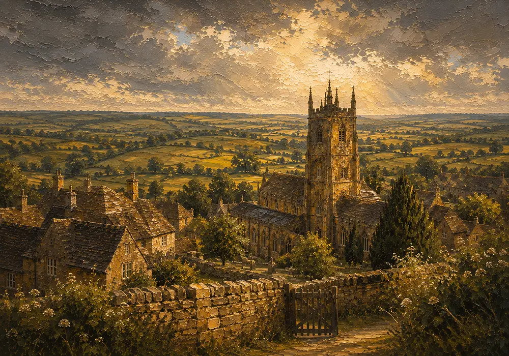 Cotswold Chronicle Cotswolds Wall Art Cotswold Honey Art Print