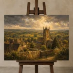 Premium Wall Art Yatay Html Edition – CP-UK-CP-H-003 displayed on a studio easel