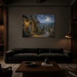 Premium Wall Art Yatay Html Edition – CP-UK-CP-H-004 shown in a warm modern interior