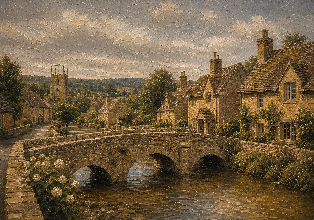 Cotswold Expanse Cotswolds Wall Art Cotswold Honey Art Print