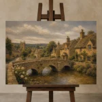 Premium Wall Art Yatay Html Edition – CP-UK-CP-H-005 displayed on a studio easel