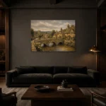 Premium Wall Art Yatay Html Edition – CP-UK-CP-H-005 shown in a warm modern interior