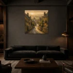 Premium Wall Art Kare Html Edition – CP-UK-CP-S-002 shown in a warm modern interior