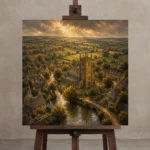 Premium Wall Art Kare Html Edition – CP-UK-CP-S-003 displayed on a studio easel