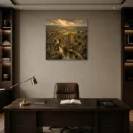 Premium Wall Art Kare Html Edition – CP-UK-CP-S-003 displayed in a contemporary gallery-inspired room