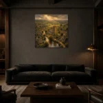 Premium Wall Art Kare Html Edition – CP-UK-CP-S-003 shown in a warm modern interior