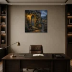 Premium Wall Art Kare Html Edition – CP-UK-CP-S-004 displayed in a contemporary gallery-inspired room