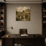 Premium Wall Art Kare Html Edition – CP-UK-CP-S-005 displayed in a contemporary gallery-inspired room