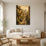 Premium Wall Art Dikey Html Edition – CP-UK-CP-V-002 styled in a refined neutral interior