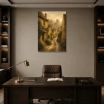 Premium Wall Art Dikey Html Edition – CP-UK-CP-V-002 displayed in a contemporary gallery-inspired room