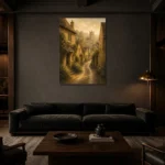 Premium Wall Art Dikey Html Edition – CP-UK-CP-V-002 shown in a warm modern interior