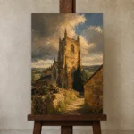 Premium Wall Art Dikey Html Edition – CP-UK-CP-V-003 displayed on a studio easel
