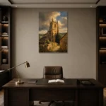 Premium Wall Art Dikey Html Edition – CP-UK-CP-V-003 displayed in a contemporary gallery-inspired room