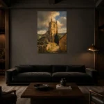 Premium Wall Art Dikey Html Edition – CP-UK-CP-V-003 shown in a warm modern interior
