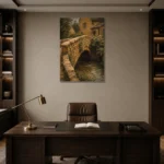 Premium Wall Art Dikey Html Edition – CP-UK-CP-V-005 displayed in a contemporary gallery-inspired room