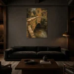 Premium Wall Art Dikey Html Edition – CP-UK-CP-V-005 shown in a warm modern interior