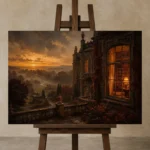 Premium Wall Art Yatay Html Edition – CP-UK-EM-H-002 displayed on a studio easel