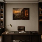 Premium Wall Art Yatay Html Edition – CP-UK-EM-H-002 displayed in a contemporary gallery-inspired room