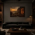 Premium Wall Art Yatay Html Edition – CP-UK-EM-H-002 shown in a warm modern interior