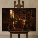 Premium Wall Art Yatay Html Edition – CP-UK-EM-H-003 displayed on a studio easel