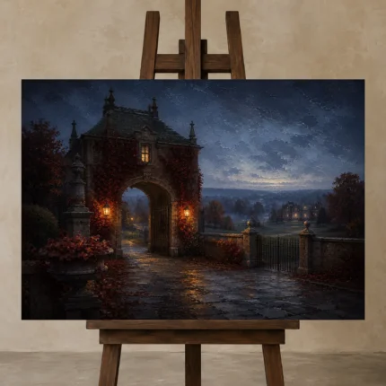 Premium Wall Art Yatay Html Edition – CP-UK-EM-H-004 displayed on a studio easel
