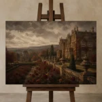 Premium Wall Art Yatay Html Edition – CP-UK-EM-H-005 displayed on a studio easel
