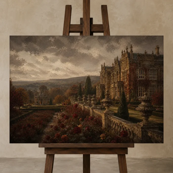 Premium Wall Art Yatay Html Edition – CP-UK-EM-H-005 displayed on a studio easel