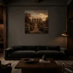 Premium Wall Art Kare Html Edition – CP-UK-EM-S-001 shown in a warm modern interior