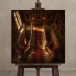 Premium Wall Art Kare Html Edition – CP-UK-EM-S-003 displayed on a studio easel