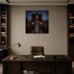 Premium Wall Art Kare Html Edition – CP-UK-EM-S-004 displayed in a contemporary gallery-inspired room