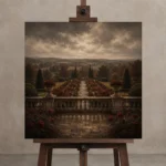 Premium Wall Art Kare Html Edition – CP-UK-EM-S-005 displayed on a studio easel