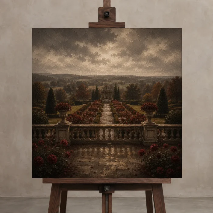 Premium Wall Art Kare Html Edition – CP-UK-EM-S-005 displayed on a studio easel