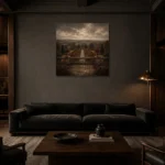 Premium Wall Art Kare Html Edition – CP-UK-EM-S-005 shown in a warm modern interior