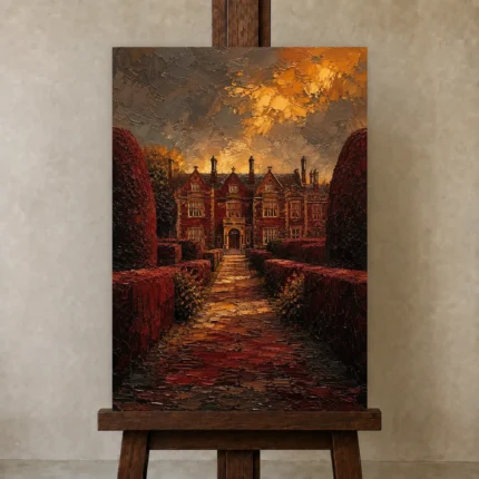 Premium Wall Art Dikey Html Edition – CP-UK-EM-V-001 displayed on a studio easel