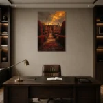 Premium Wall Art Dikey Html Edition – CP-UK-EM-V-001 displayed in a contemporary gallery-inspired room