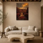 Premium Wall Art Dikey Html Edition – CP-UK-EM-V-001 presented in a sophisticated home setting